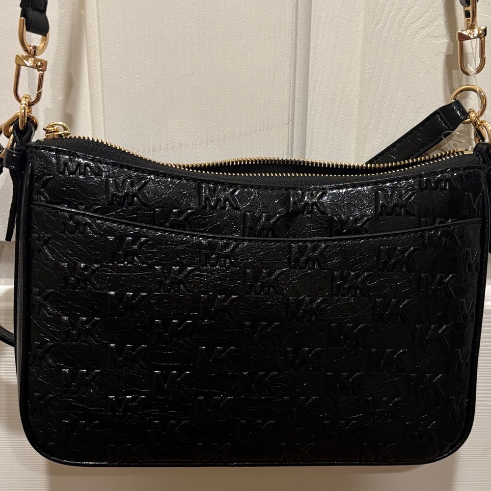 Michael Kors Embossed Black Crossbody Bag - Picture 3 of 8